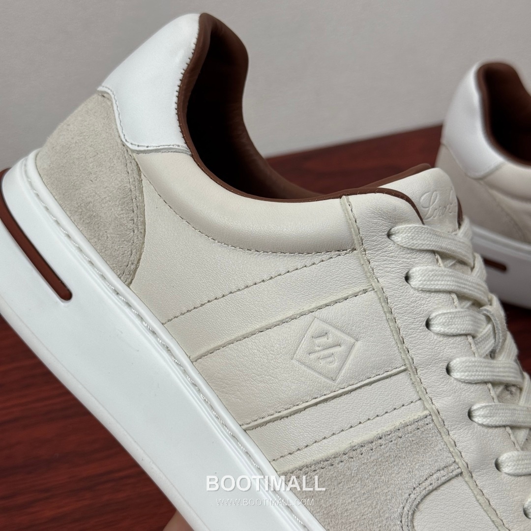 Loro Piana Tennis Walk Calfskin Suede Low Sneakers with Strap Logo Detail 로로피아나 테니스 워크 카프스킨 스웨이드 로우 스니커즈 스트랩 로고 디테일 3.5cm 6