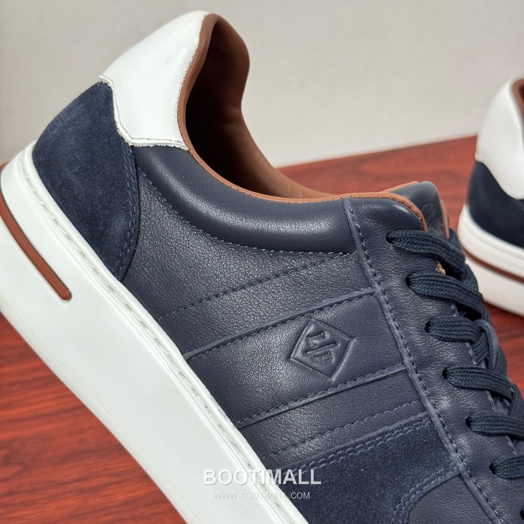 Loro Piana Tennis Walk Calfskin Suede Low Sneakers with Strap Logo Detail 로로피아나 테니스 워크 카프스킨 스웨이드 로우 스니커즈 스트랩 로고 디테일 3.5cm 6