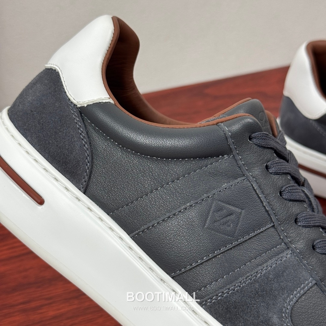 Loro Piana Tennis Walk Calfskin Suede Low Sneakers with Strap Logo Detail 로로피아나 테니스 워크 카프스킨 스웨이드 로우 스니커즈 스트랩 로고 디테일 3.5cm 6