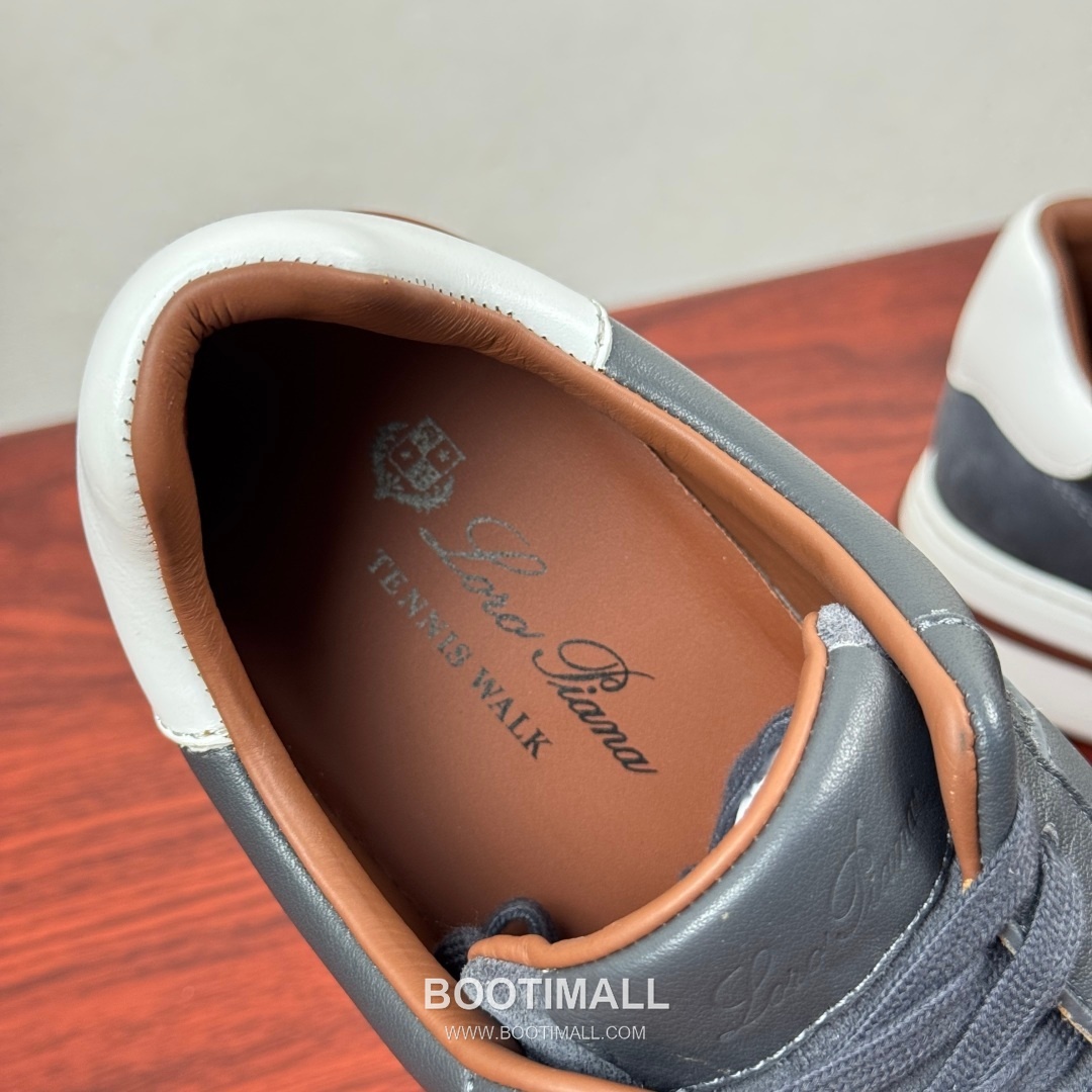 Loro Piana Tennis Walk Calfskin Suede Low Sneakers with Strap Logo Detail 로로피아나 테니스 워크 카프스킨 스웨이드 로우 스니커즈 스트랩 로고 디테일 3.5cm 7