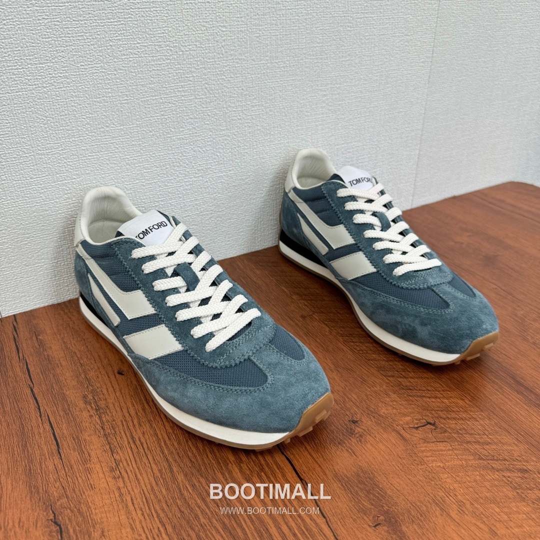 Tom Ford German Trainer Suede Calfskin Mesh Low Sneakers with Panel Detail 톰포드 독일군 트레이너 스웨이드 카프스킨 메쉬 로우 스니커즈 패널 디테일 3.5cm 2