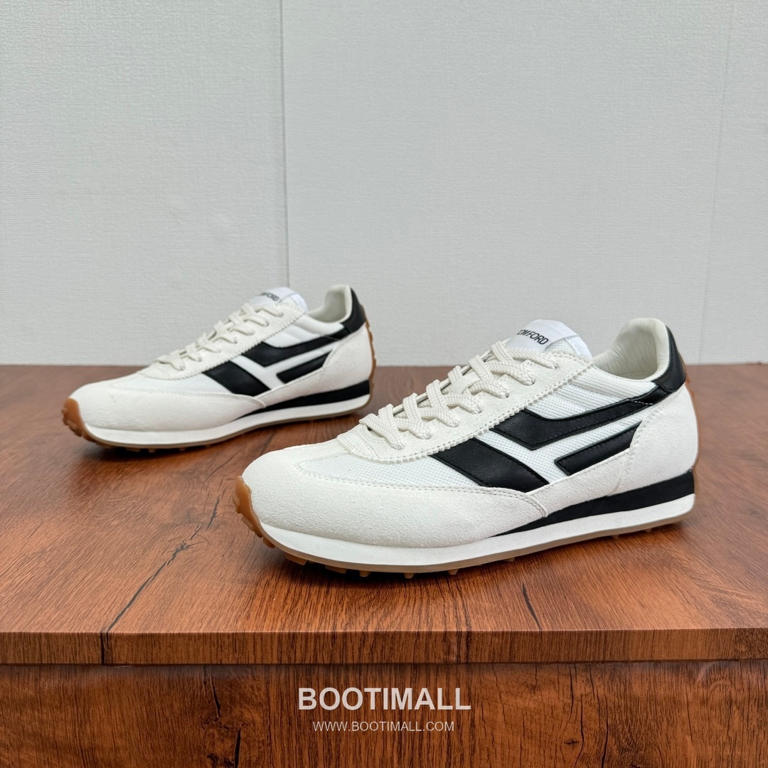 Tom Ford German Trainer Suede Calfskin Mesh Low Sneakers with Panel Detail 톰포드 독일군 트레이너 스웨이드 카프스킨 메쉬 로우 스니커즈 패널 디테일 3.5cm 3