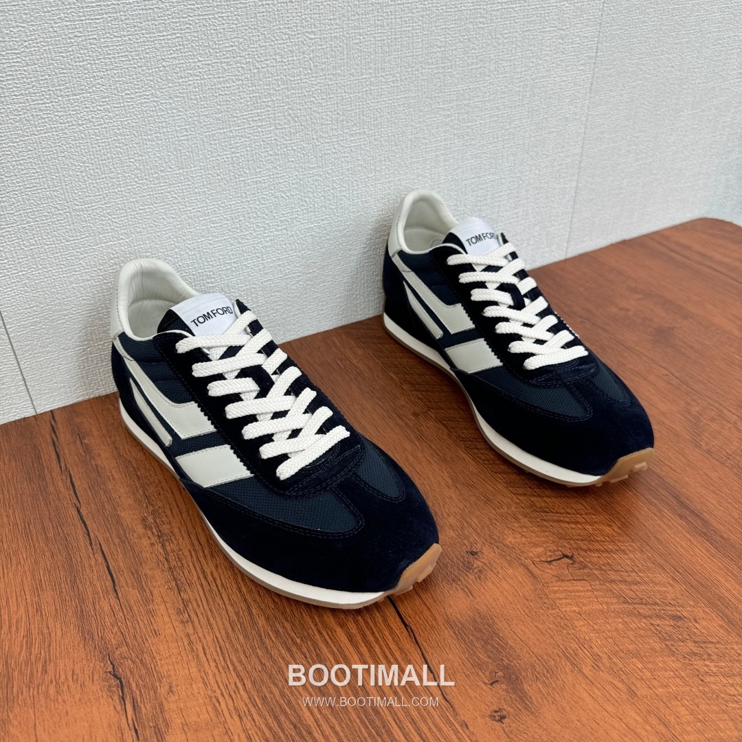 Tom Ford German Trainer Suede Calfskin Mesh Low Sneakers with Panel Detail 톰포드 독일군 트레이너 스웨이드 카프스킨 메쉬 로우 스니커즈 패널 디테일 3.5cm 2