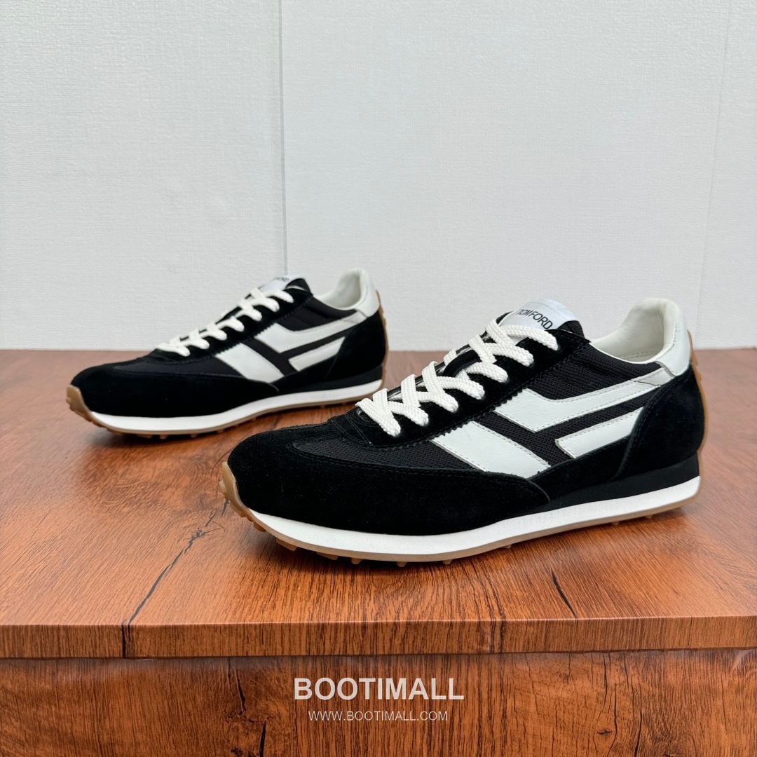 Tom Ford German Trainer Suede Calfskin Mesh Low Sneakers with Panel Detail 톰포드 독일군 트레이너 스웨이드 카프스킨 메쉬 로우 스니커즈 패널 디테일 3.5cm 3