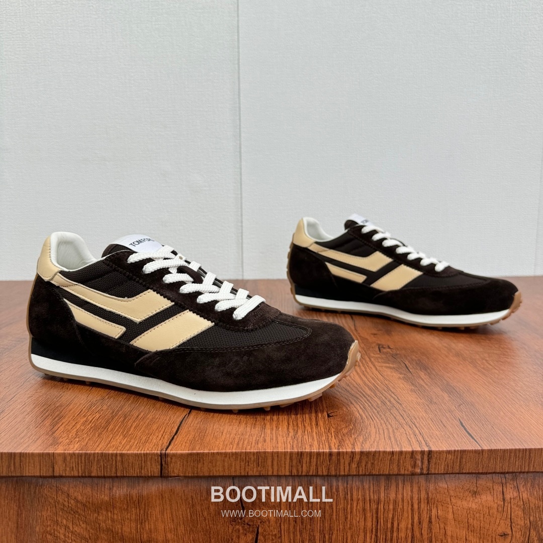 Tom Ford German Trainer Suede Calfskin Mesh Low Sneakers with Panel Detail 톰포드 독일군 트레이너 스웨이드 카프스킨 메쉬 로우 스니커즈 패널 디테일 3.5cm 1