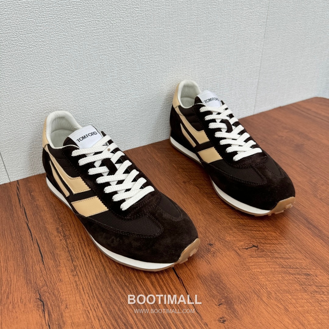 Tom Ford German Trainer Suede Calfskin Mesh Low Sneakers with Panel Detail 톰포드 독일군 트레이너 스웨이드 카프스킨 메쉬 로우 스니커즈 패널 디테일 3.5cm 2