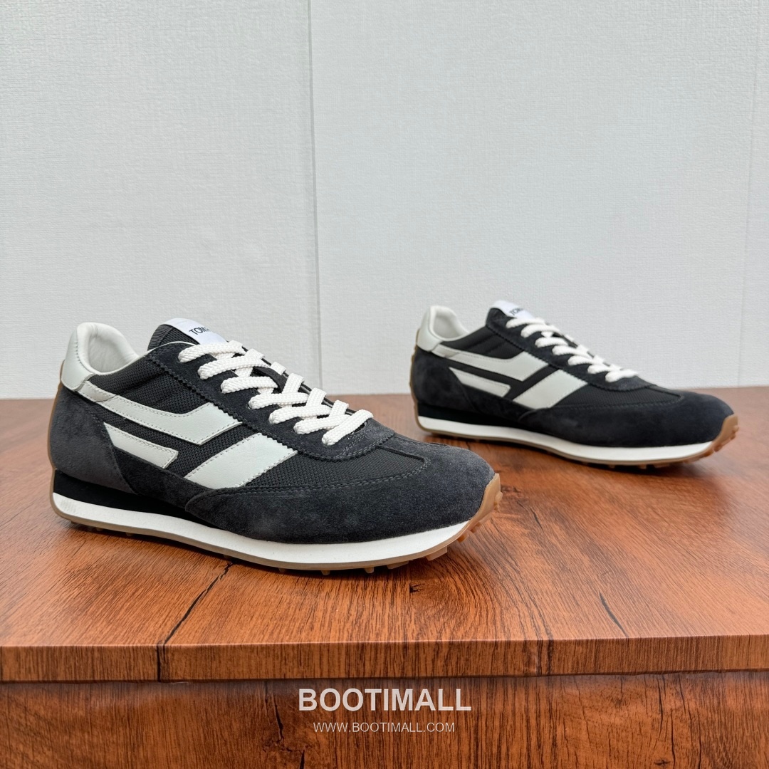 Tom Ford German Trainer Suede Calfskin Mesh Low Sneakers with Panel Detail 톰포드 독일군 트레이너 스웨이드 카프스킨 메쉬 로우 스니커즈 패널 디테일 3.5cm 1