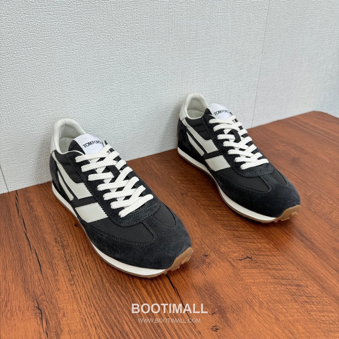 Tom Ford German Trainer Suede Calfskin Mesh Low Sneakers with Panel Detail 톰포드 독일군 트레이너 스웨이드 카프스킨 메쉬 로우 스니커즈 패널 디테일 3.5cm 2