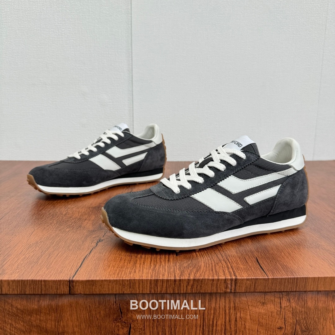 Tom Ford German Trainer Suede Calfskin Mesh Low Sneakers with Panel Detail 톰포드 독일군 트레이너 스웨이드 카프스킨 메쉬 로우 스니커즈 패널 디테일 3.5cm 3