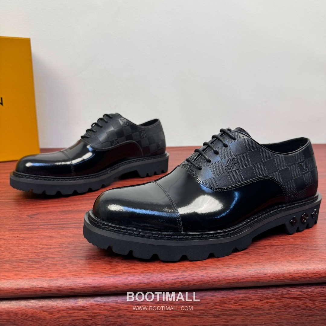 Louis Vuitton Damier Embossed Calfskin Derby Shoes with Platform Rubber Sole Detail 루이비통 다미에 엠보싱 카프스킨 더비 슈즈 플랫폼 러버솔 디테일 4.5cm 3