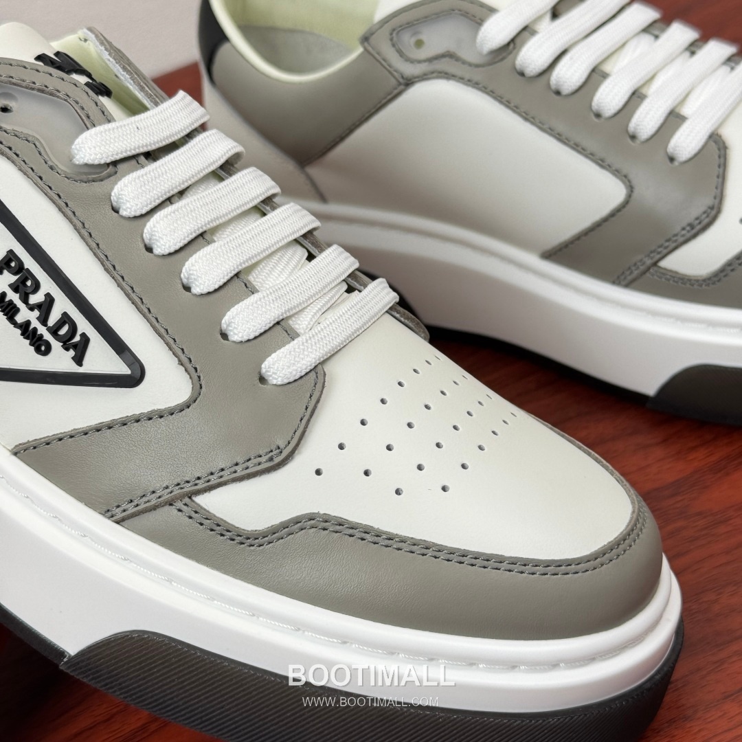 Prada Calfskin Mesh Patchwork Low Sneakers with Triangle Logo Detail 프라다 카프스킨 메쉬 패치워크 로우 스니커즈 삼각 로고 디테일 4.5cm 5