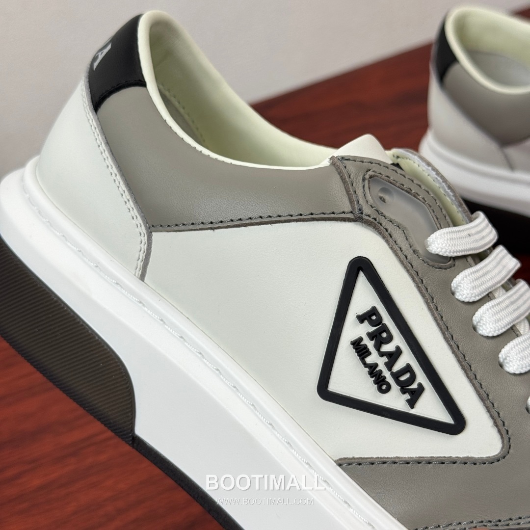 Prada Calfskin Mesh Patchwork Low Sneakers with Triangle Logo Detail 프라다 카프스킨 메쉬 패치워크 로우 스니커즈 삼각 로고 디테일 4.5cm 6