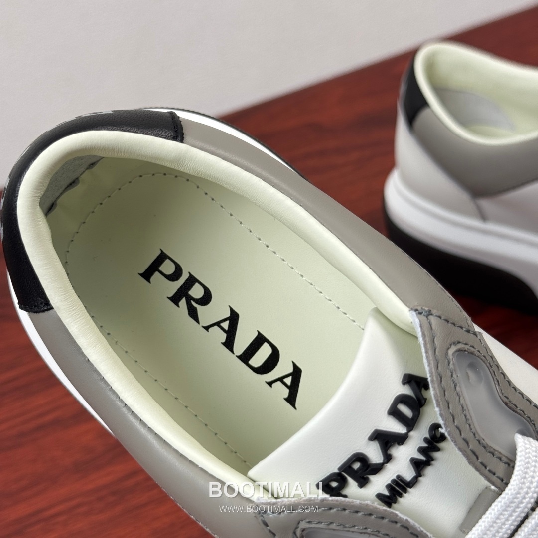 Prada Calfskin Mesh Patchwork Low Sneakers with Triangle Logo Detail 프라다 카프스킨 메쉬 패치워크 로우 스니커즈 삼각 로고 디테일 4.5cm 7