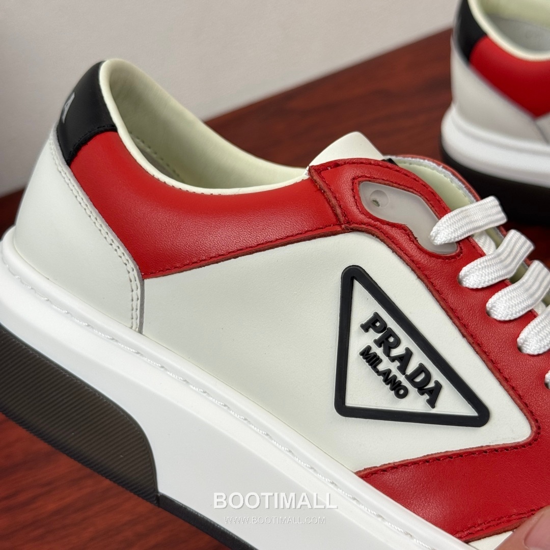 Prada Calfskin Mesh Patchwork Low Sneakers with Triangle Logo Detail 프라다 카프스킨 메쉬 패치워크 로우 스니커즈 삼각 로고 디테일 4.5cm 6
