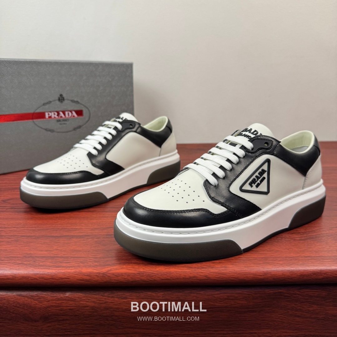 Prada Calfskin Mesh Patchwork Low Sneakers with Triangle Logo Detail 프라다 카프스킨 메쉬 패치워크 로우 스니커즈 삼각 로고 디테일 4.5cm 3