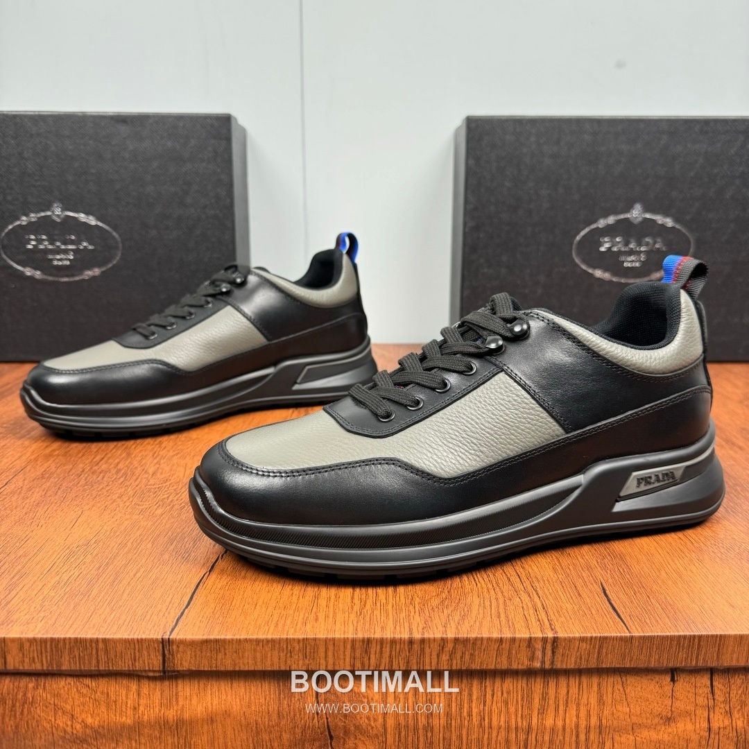 Prada Smooth Calfskin Nylon Low Sneakers with Metal Eyelet Logo Detail 프라다 스무스 카프스킨 나일론 로우 스니커즈 메탈 아일렛 로고 디테일 4.0cm 3
