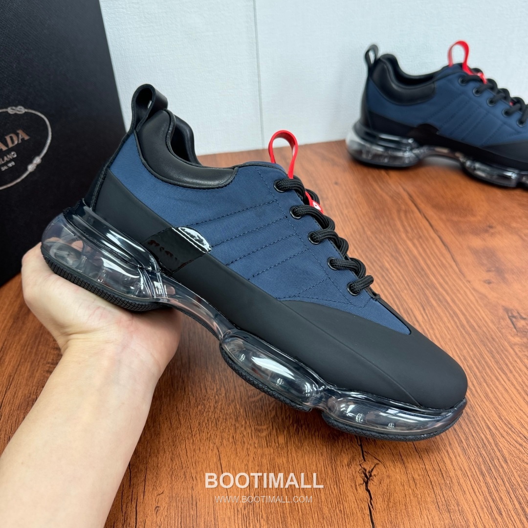 Prada Calfskin Mesh Air Cushion Low Sneakers with Logo Detail 프라다 카프스킨 메쉬 에어쿠션 로우 스니커즈 로고 디테일 4.5cm 4