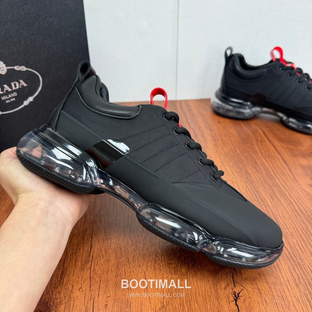 Prada Calfskin Mesh Air Cushion Low Sneakers with Logo Detail 프라다 카프스킨 메쉬 에어쿠션 로우 스니커즈 로고 디테일 4.5cm 4