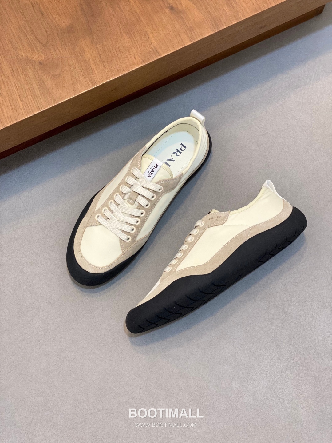 Prada Speedrock Calfskin Mesh Low Sneakers with Elastic Lace Lock Detail 프라다 스피드락 카프스킨 메쉬 로우 스니커즈 엘라스틱 레이스락 디테일 4.5cm 5