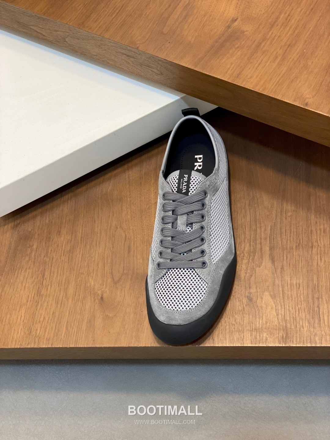 Prada Speedrock Calfskin Mesh Low Sneakers with Elastic Lace Lock Detail 프라다 스피드락 카프스킨 메쉬 로우 스니커즈 엘라스틱 레이스락 디테일 4.5cm 6