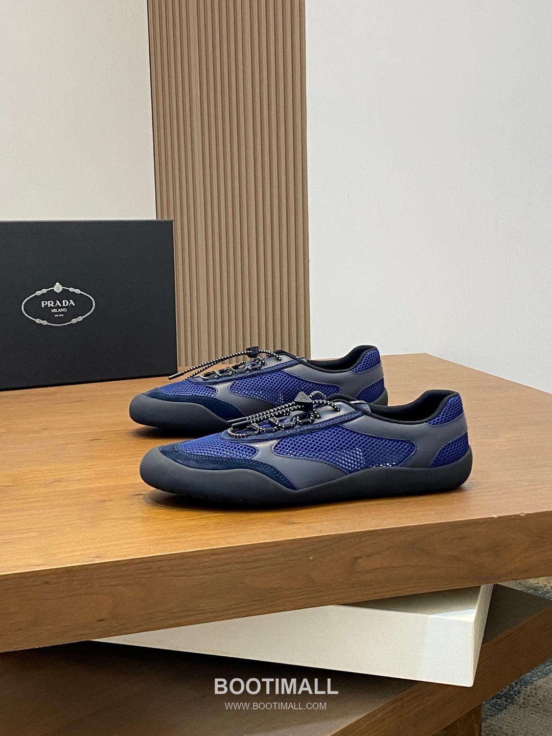 Prada Speedrock Calfskin Mesh Low Sneakers with Elastic Lace Lock Detail 프라다 스피드락 카프스킨 메쉬 로우 스니커즈 엘라스틱 레이스락 디테일 4.5cm 3