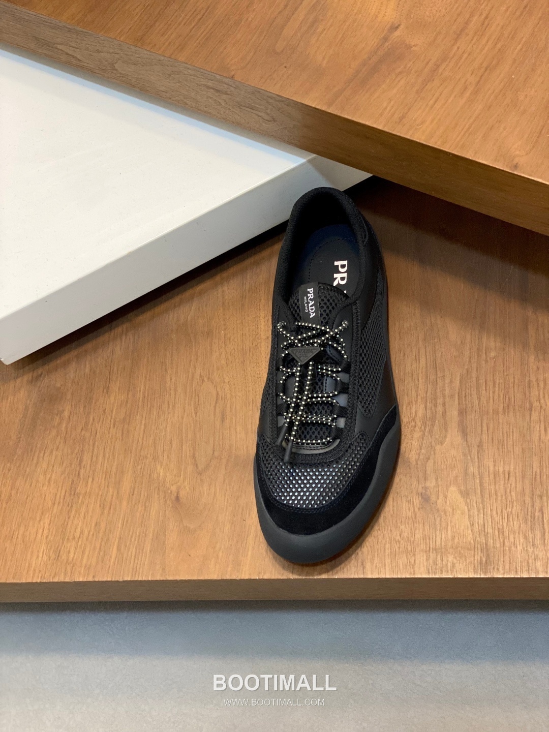 Prada Speedrock Calfskin Mesh Low Sneakers with Elastic Lace Lock Detail 프라다 스피드락 카프스킨 메쉬 로우 스니커즈 엘라스틱 레이스락 디테일 4.5cm 6