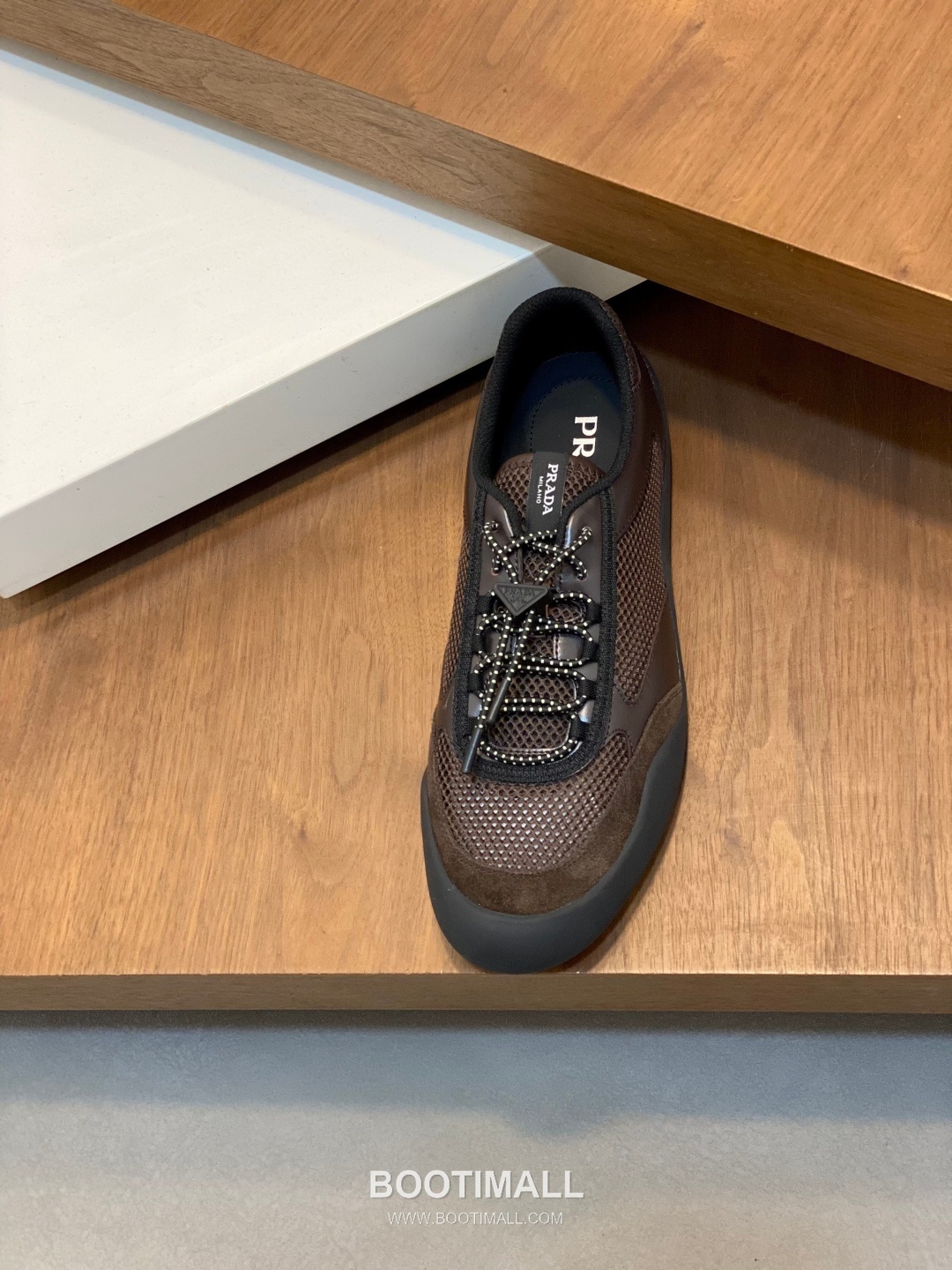 Prada Speedrock Calfskin Mesh Low Sneakers with Elastic Lace Lock Detail 프라다 스피드락 카프스킨 메쉬 로우 스니커즈 엘라스틱 레이스락 디테일 4.5cm 6