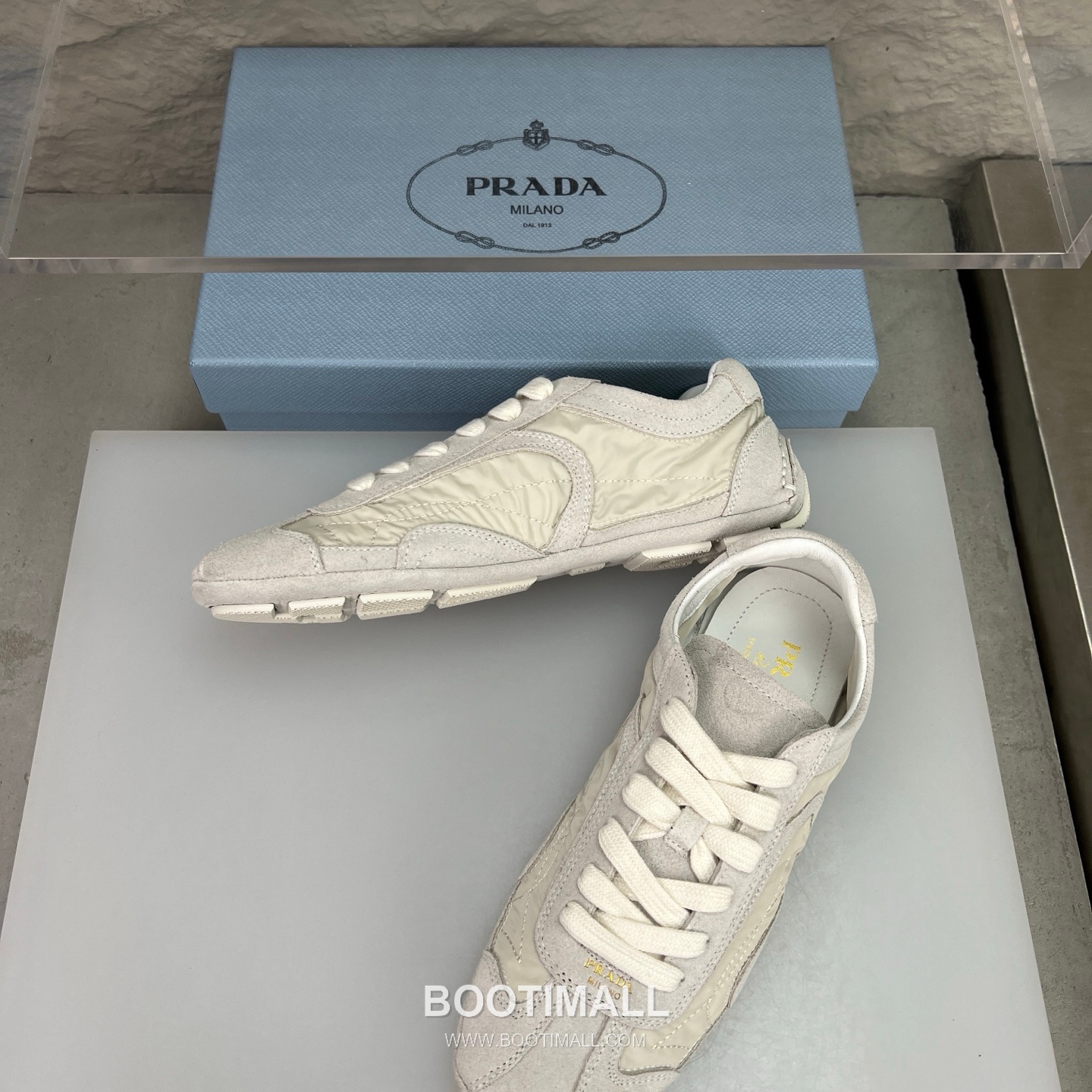 Prada Suede Silk Low German Trainer Sneakers with Rubber Sole Detail 프라다 스웨이드 실크 로우 독일군 트레이너 스니커즈 러버솔 디테일 3.0cm 5