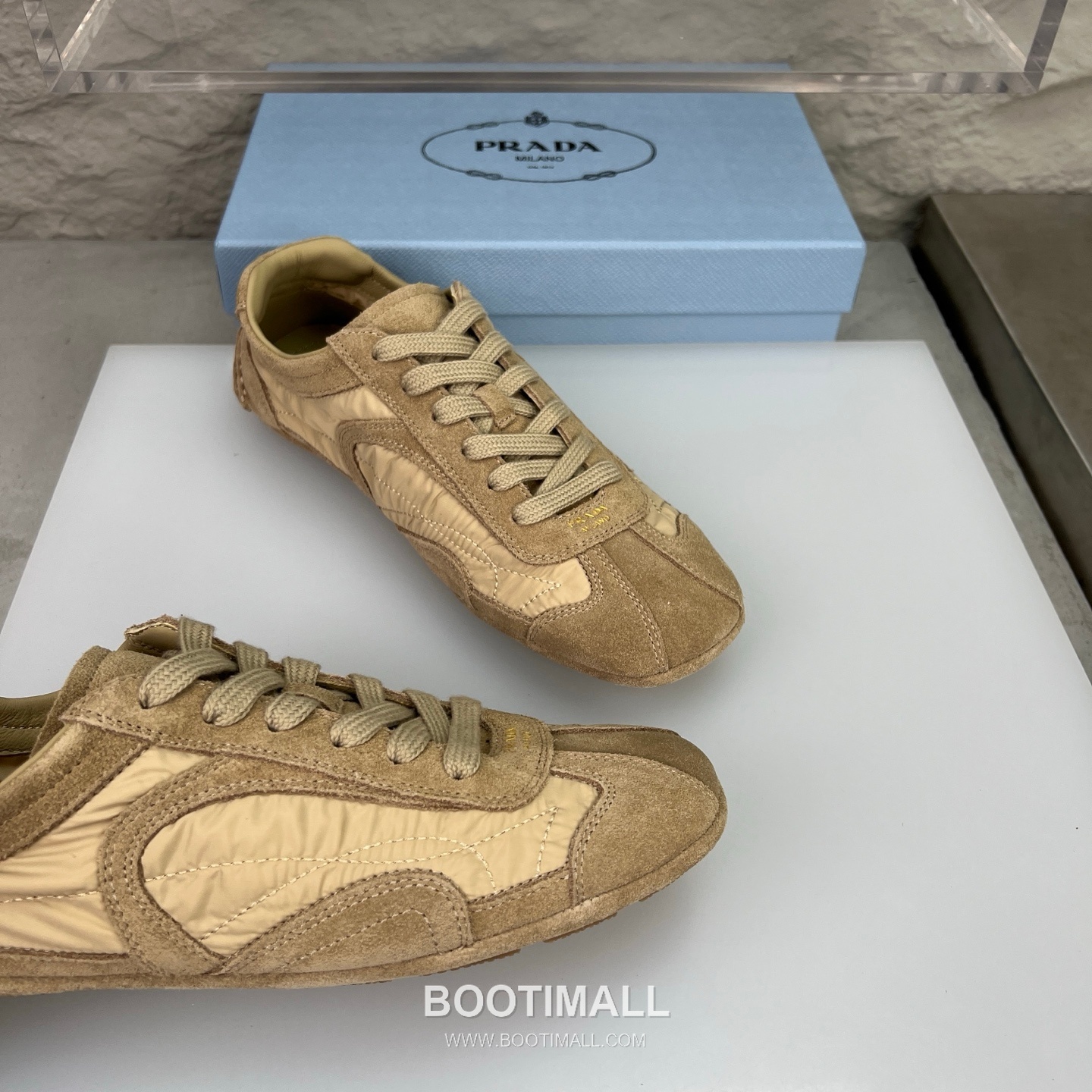 Prada Suede Silk Low German Trainer Sneakers with Rubber Sole Detail 프라다 스웨이드 실크 로우 독일군 트레이너 스니커즈 러버솔 디테일 3.0cm 6