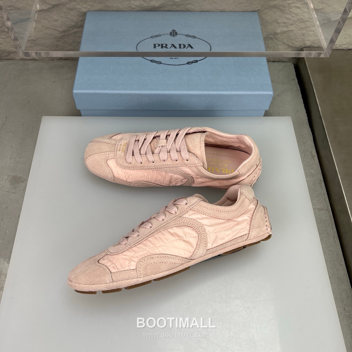 Prada Suede Silk Low German Trainer Sneakers with Rubber Sole Detail 프라다 스웨이드 실크 로우 독일군 트레이너 스니커즈 러버솔 디테일 3.0cm 4