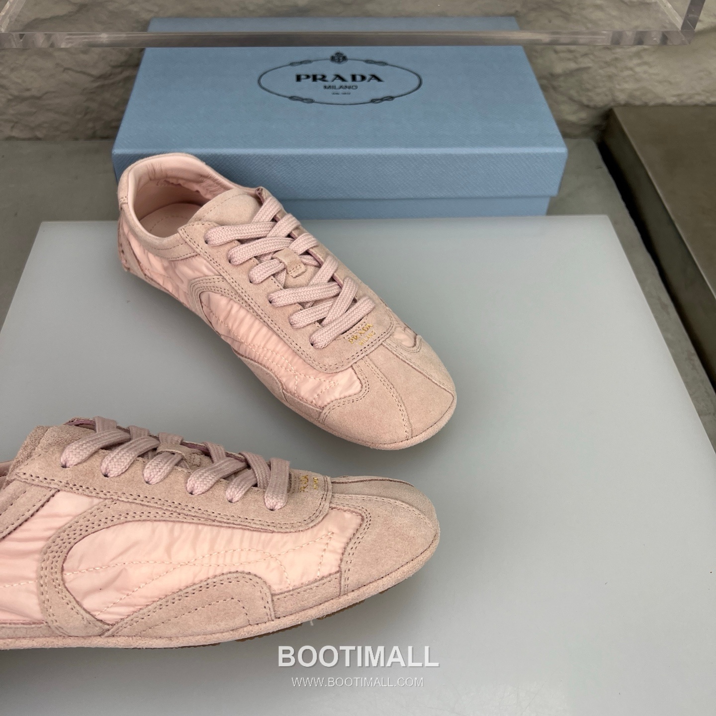 Prada Suede Silk Low German Trainer Sneakers with Rubber Sole Detail 프라다 스웨이드 실크 로우 독일군 트레이너 스니커즈 러버솔 디테일 3.0cm 6