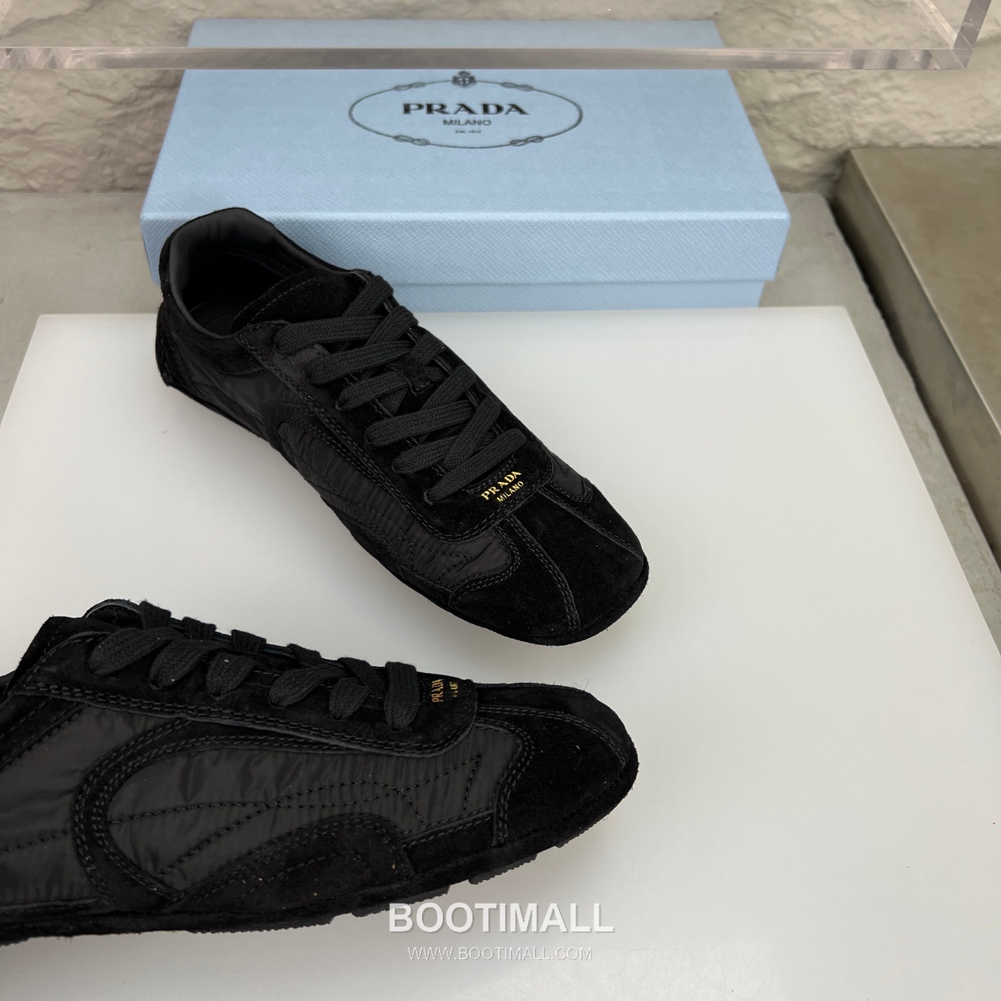 Prada Suede Silk Low German Trainer Sneakers with Rubber Sole Detail 프라다 스웨이드 실크 로우 독일군 트레이너 스니커즈 러버솔 디테일 3.0cm 6