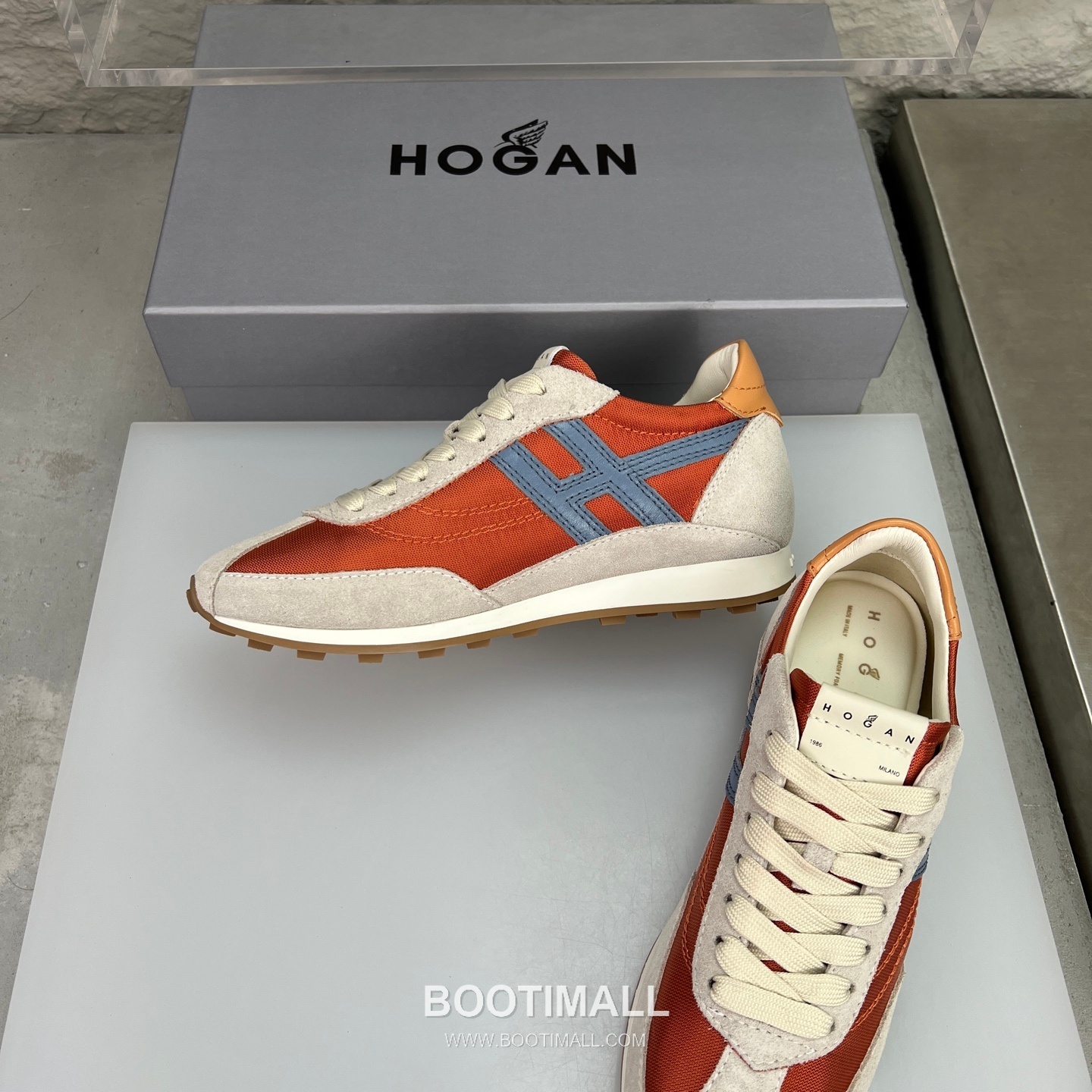 Hogan Calfskin Suede Low Sneakers with Lace-Up Platform Detail 호간 카프스킨 스웨이드 로우 스니커즈 레이스업 플랫폼 디테일 5.6cm 5