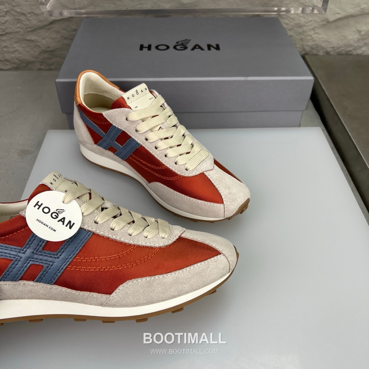 Hogan Calfskin Suede Low Sneakers with Lace-Up Platform Detail 호간 카프스킨 스웨이드 로우 스니커즈 레이스업 플랫폼 디테일 5.6cm 6