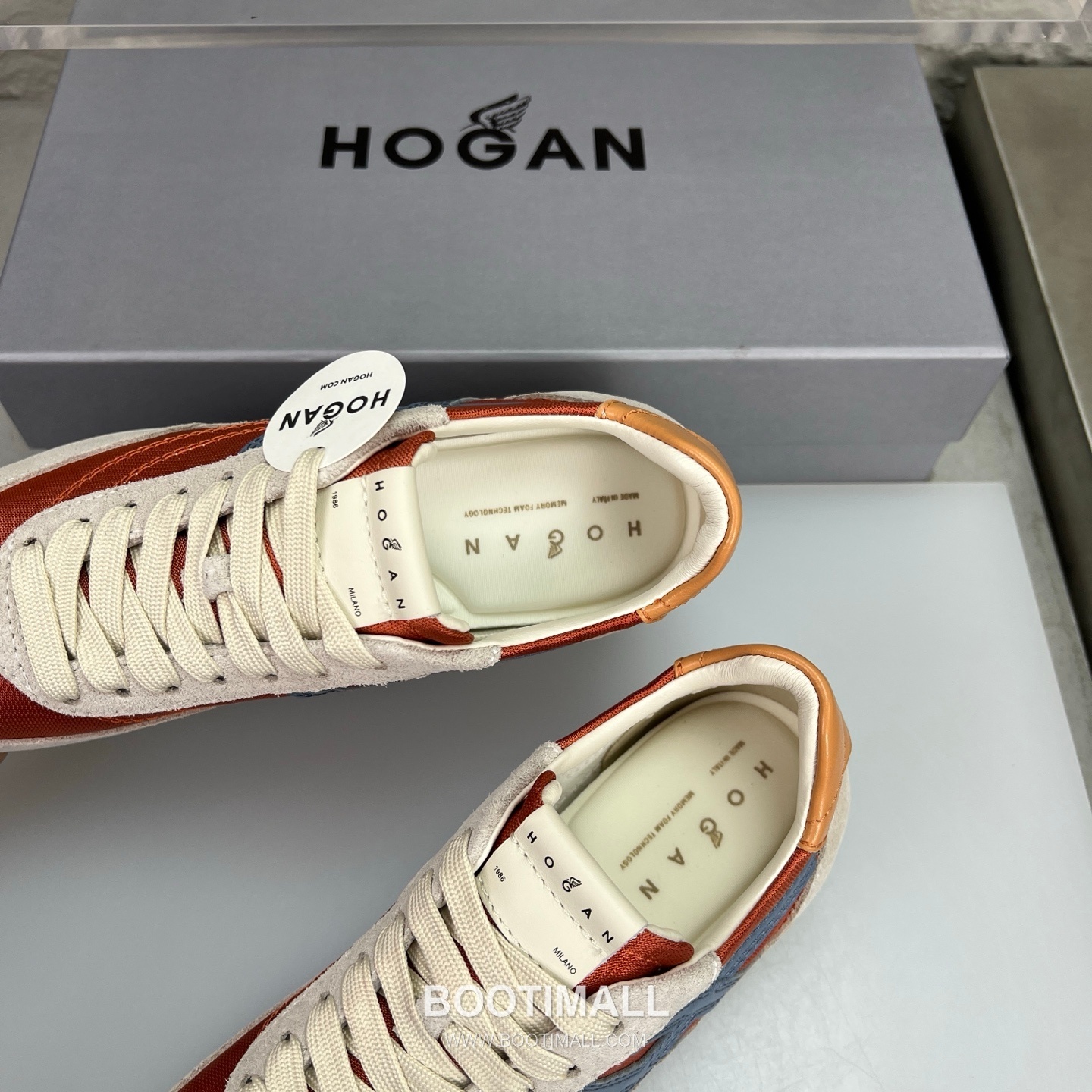 Hogan Calfskin Suede Low Sneakers with Lace-Up Platform Detail 호간 카프스킨 스웨이드 로우 스니커즈 레이스업 플랫폼 디테일 5.6cm 7