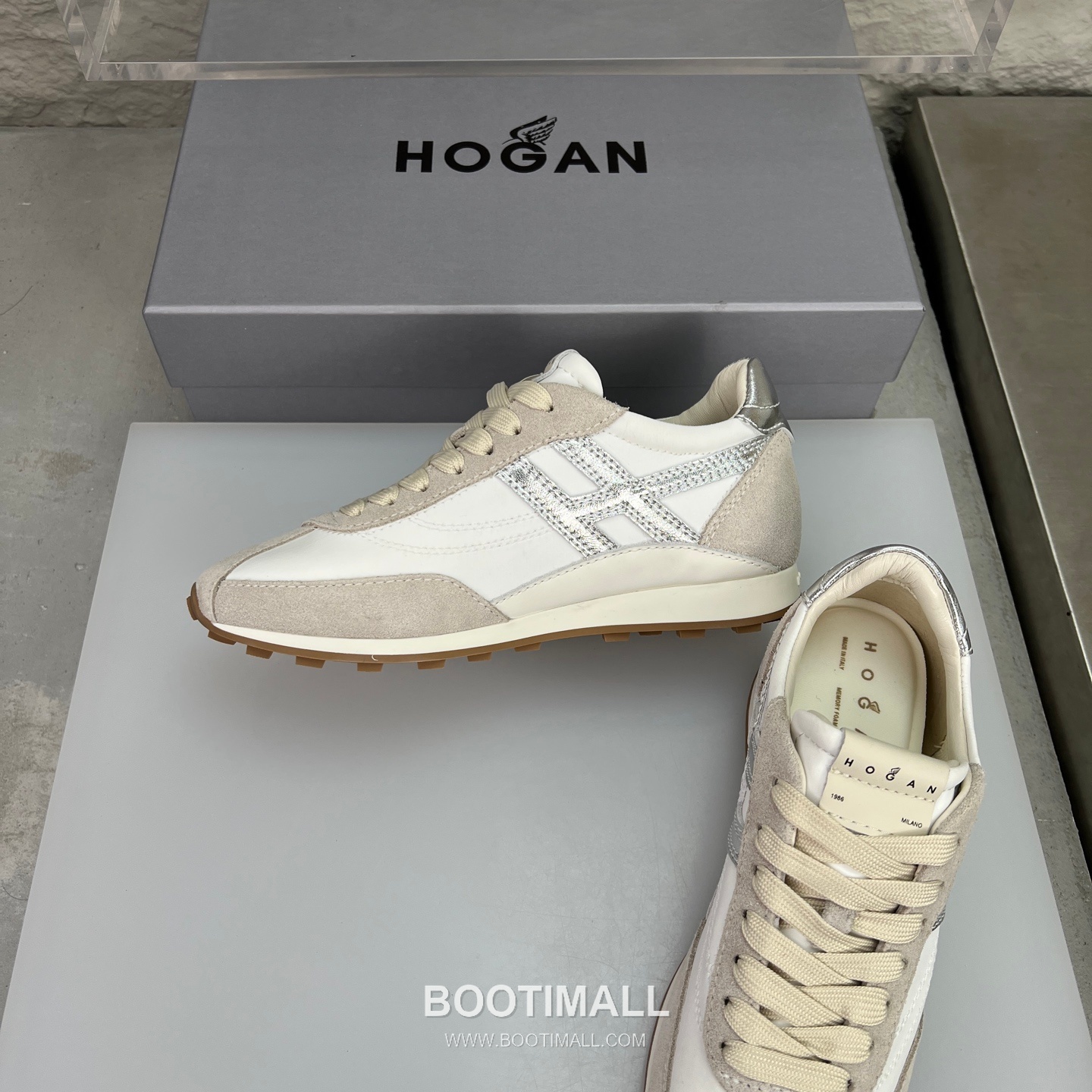 Hogan Calfskin Suede Low Sneakers with Lace-Up Platform Detail 호간 카프스킨 스웨이드 로우 스니커즈 레이스업 플랫폼 디테일 5.6cm 5