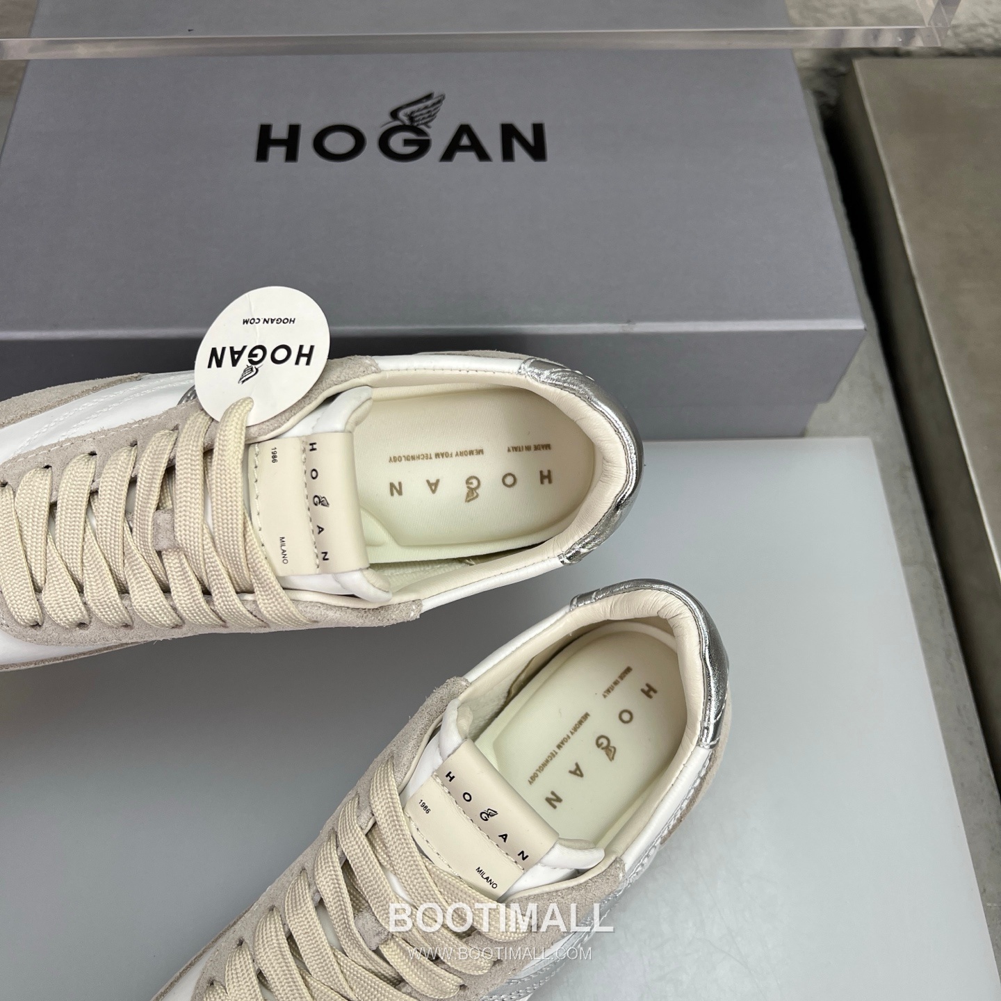 Hogan Calfskin Suede Low Sneakers with Lace-Up Platform Detail 호간 카프스킨 스웨이드 로우 스니커즈 레이스업 플랫폼 디테일 5.6cm 7