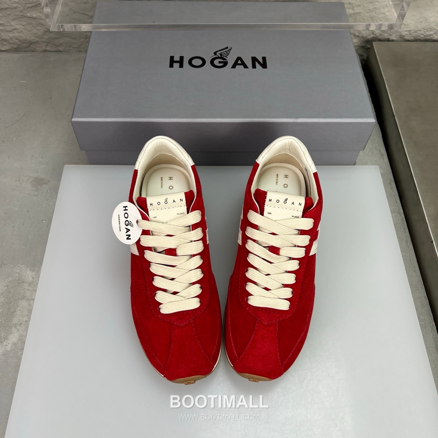 Hogan Calfskin Suede Low Sneakers with Lace-Up Platform Detail 호간 카프스킨 스웨이드 로우 스니커즈 레이스업 플랫폼 디테일 5.6cm 3