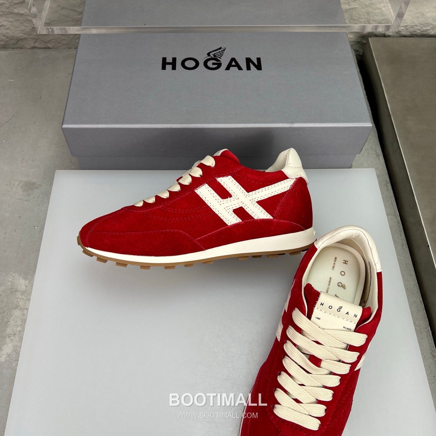 Hogan Calfskin Suede Low Sneakers with Lace-Up Platform Detail 호간 카프스킨 스웨이드 로우 스니커즈 레이스업 플랫폼 디테일 5.6cm 5