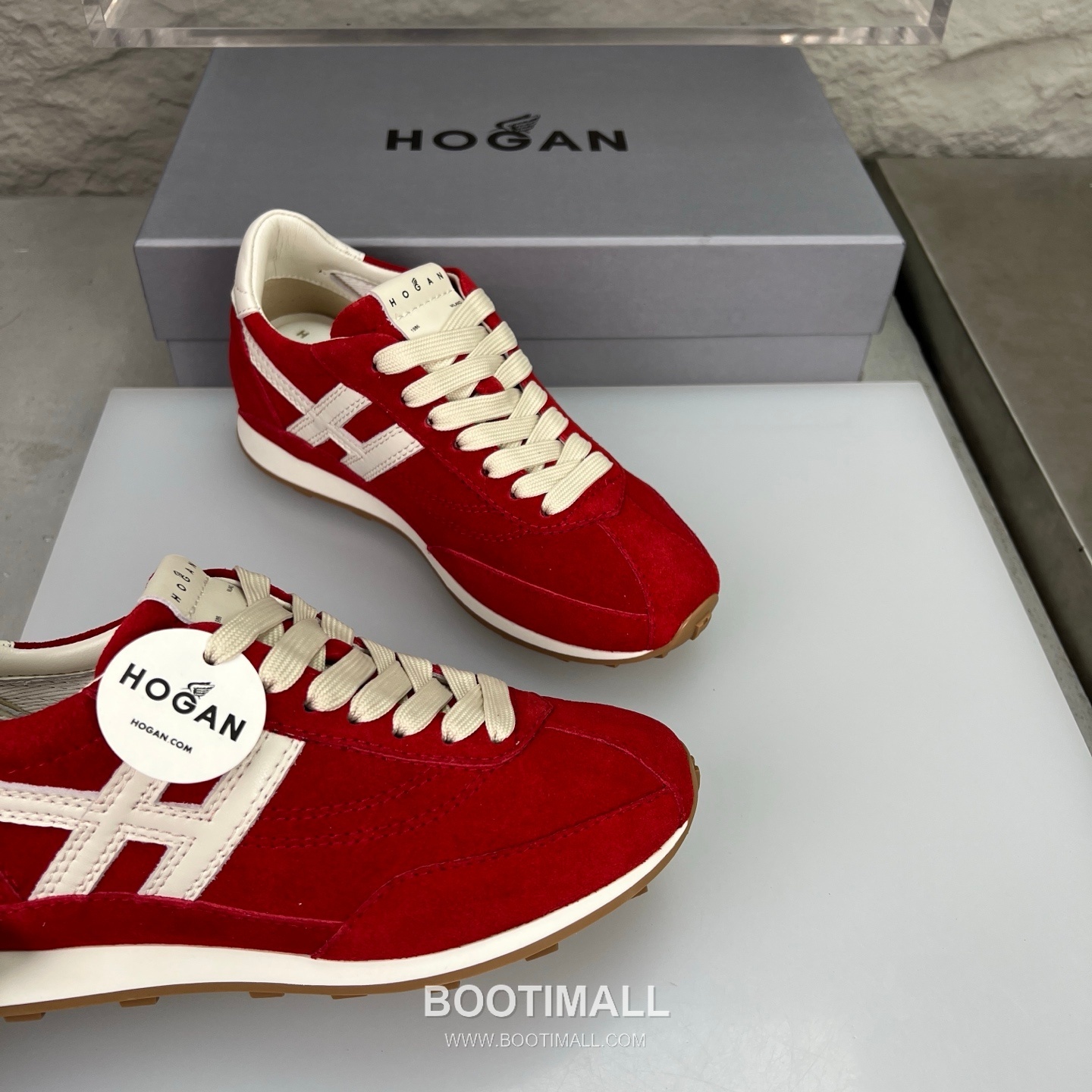 Hogan Calfskin Suede Low Sneakers with Lace-Up Platform Detail 호간 카프스킨 스웨이드 로우 스니커즈 레이스업 플랫폼 디테일 5.6cm 6