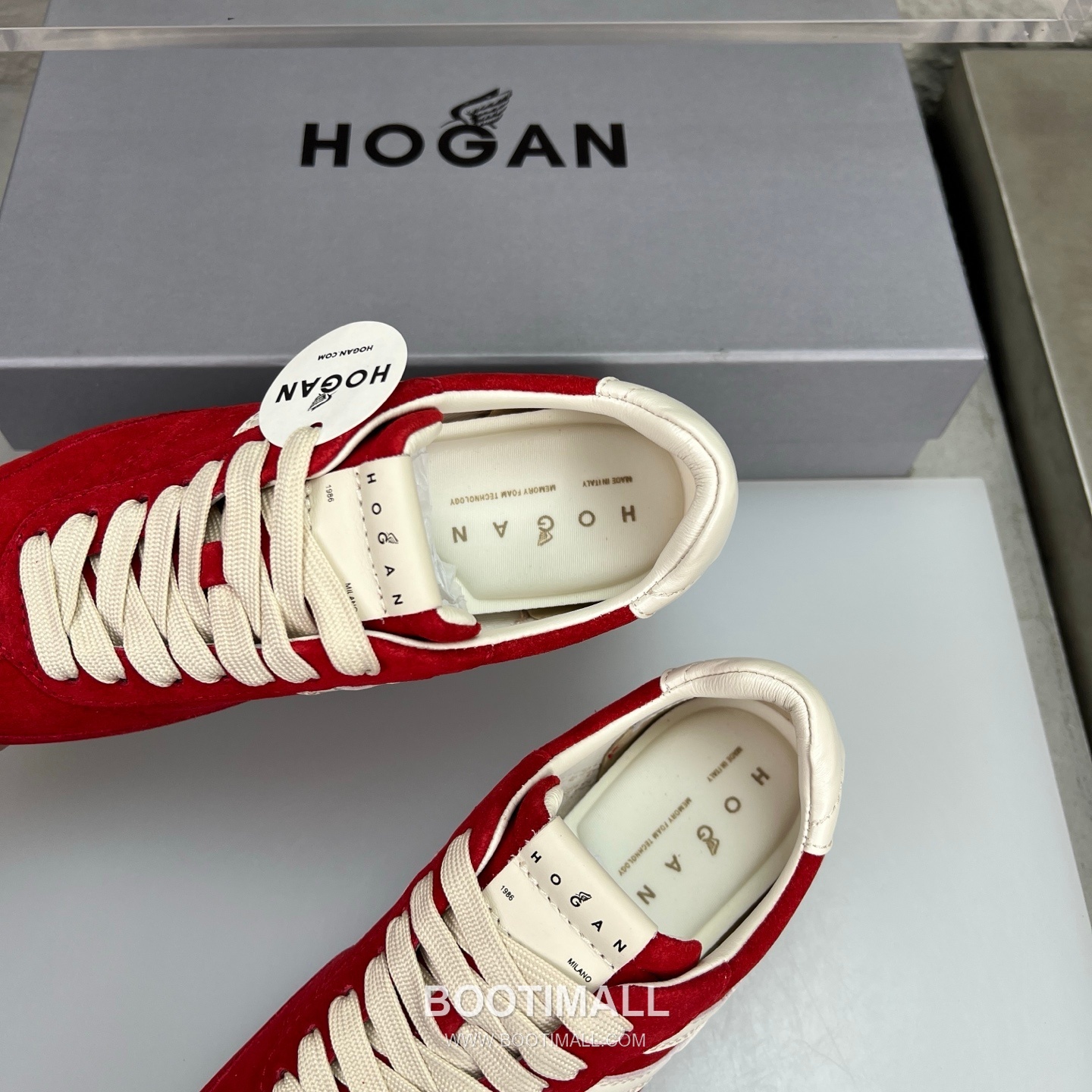 Hogan Calfskin Suede Low Sneakers with Lace-Up Platform Detail 호간 카프스킨 스웨이드 로우 스니커즈 레이스업 플랫폼 디테일 5.6cm 7