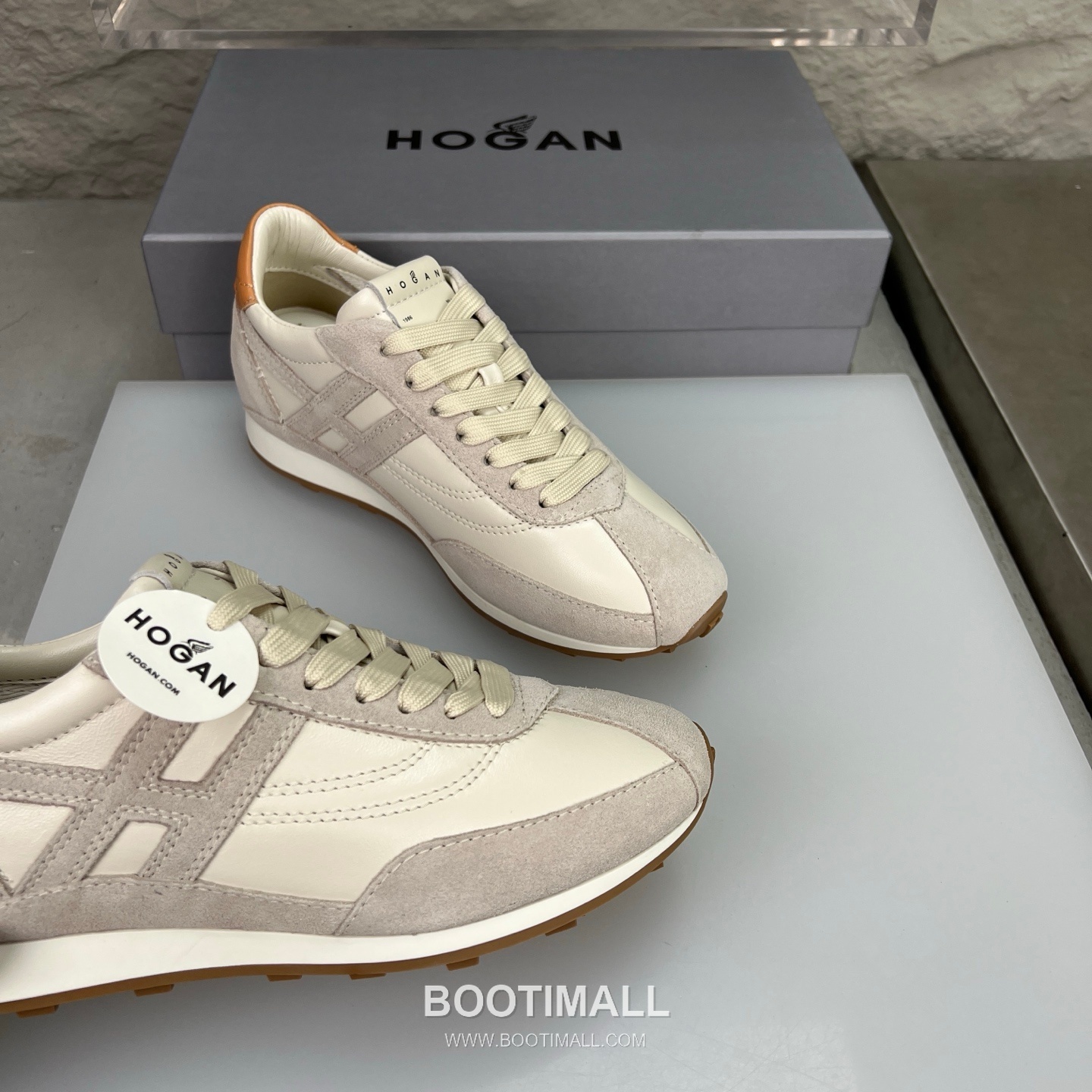 Hogan Calfskin Suede Low Sneakers with Lace-Up Platform Detail 호간 카프스킨 스웨이드 로우 스니커즈 레이스업 플랫폼 디테일 5.6cm 6