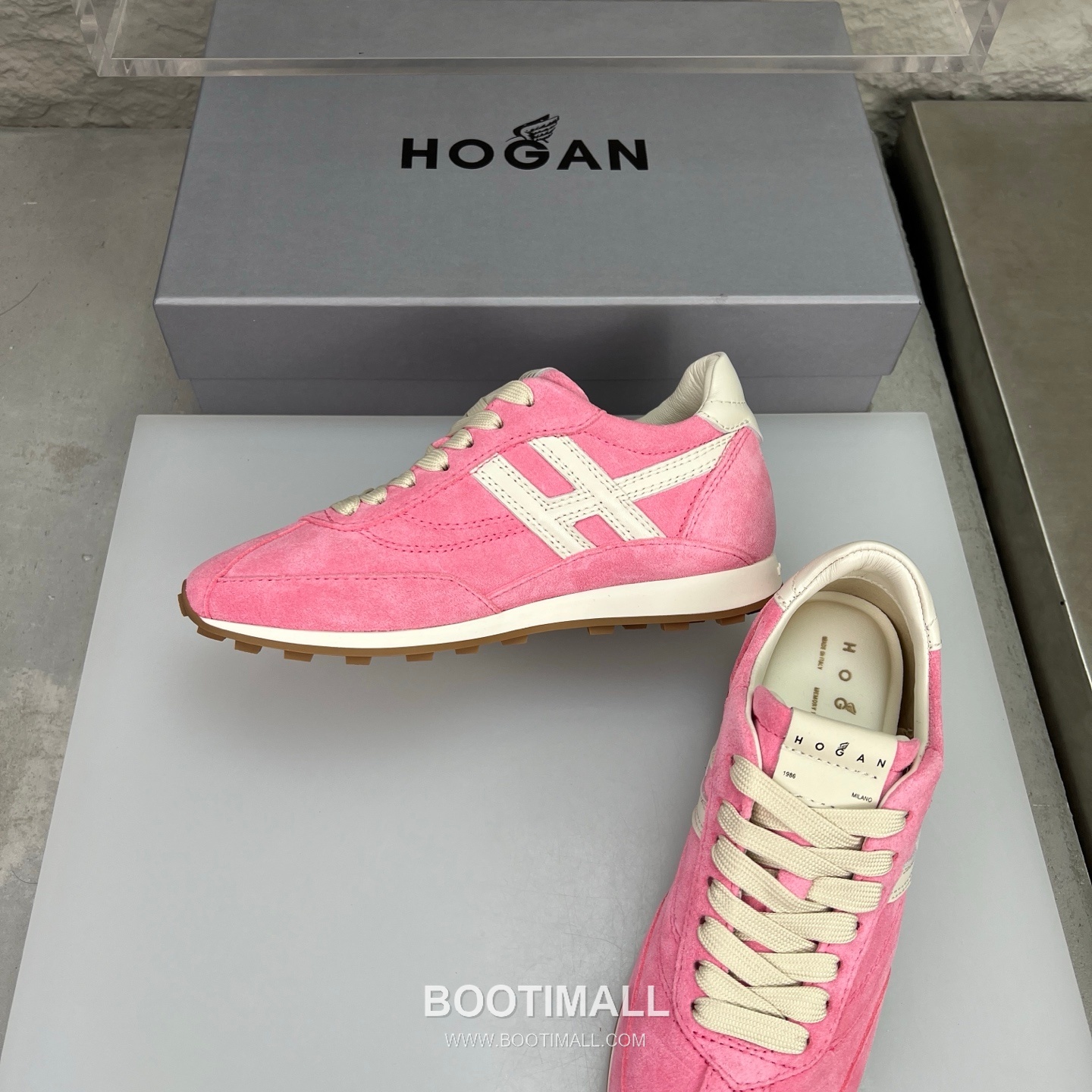 Hogan Calfskin Suede Low Sneakers with Lace-Up Platform Detail 호간 카프스킨 스웨이드 로우 스니커즈 레이스업 플랫폼 디테일 5.6cm 5