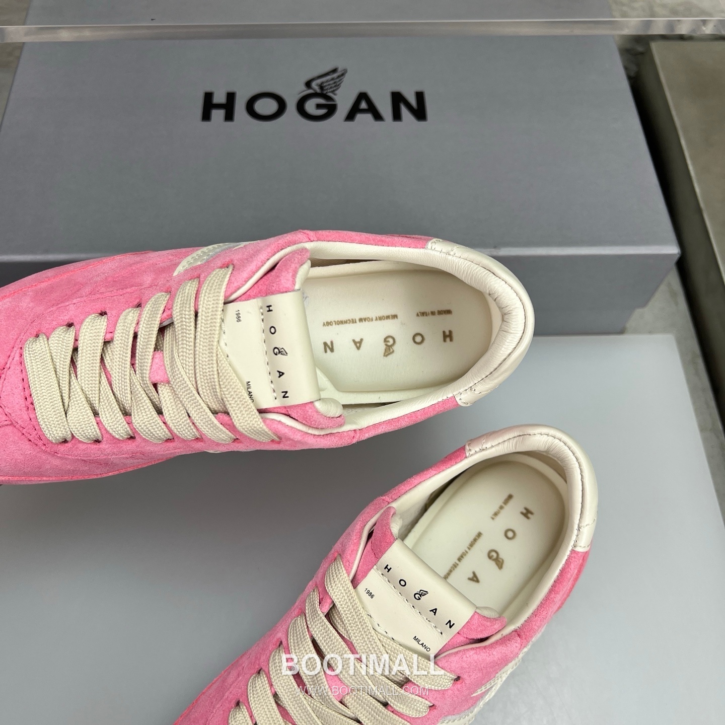 Hogan Calfskin Suede Low Sneakers with Lace-Up Platform Detail 호간 카프스킨 스웨이드 로우 스니커즈 레이스업 플랫폼 디테일 5.6cm 7