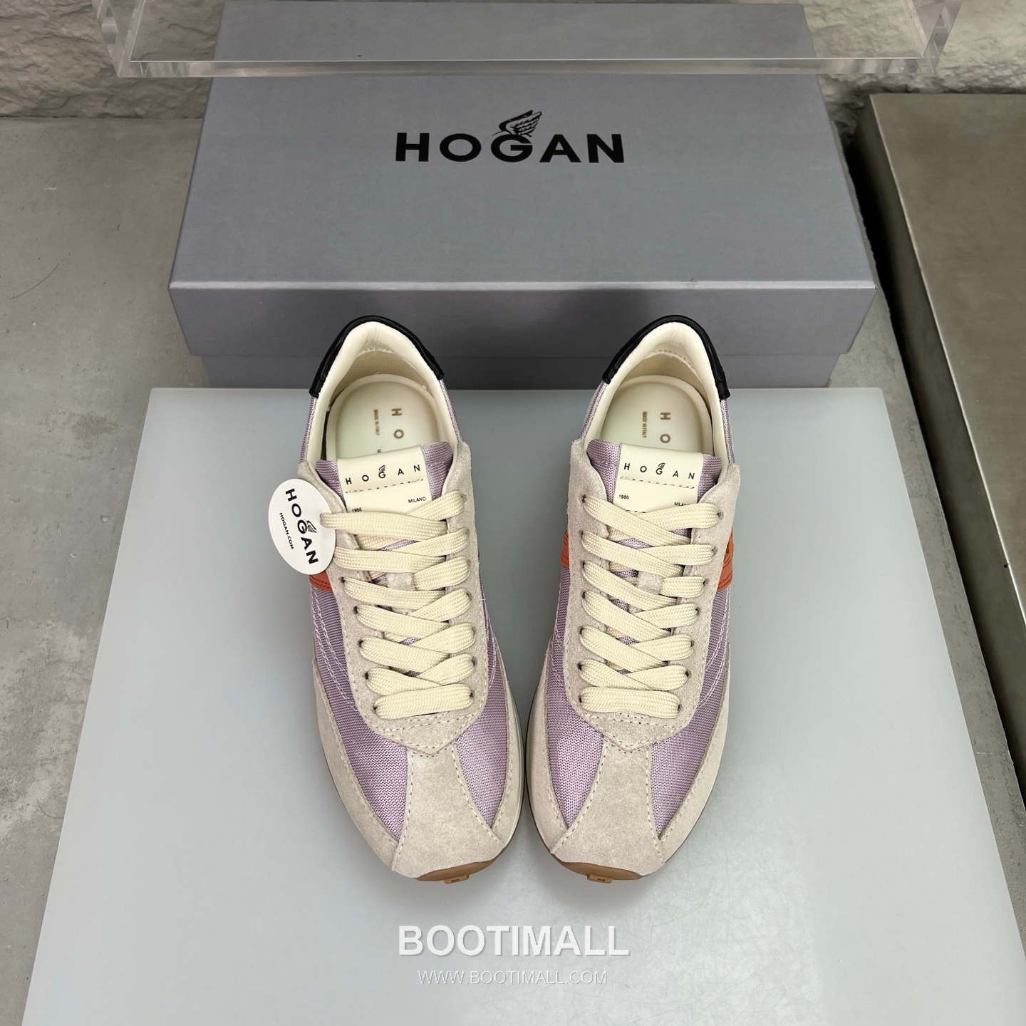 Hogan Calfskin Suede Low Sneakers with Lace-Up Platform Detail 호간 카프스킨 스웨이드 로우 스니커즈 레이스업 플랫폼 디테일 5.6cm 3