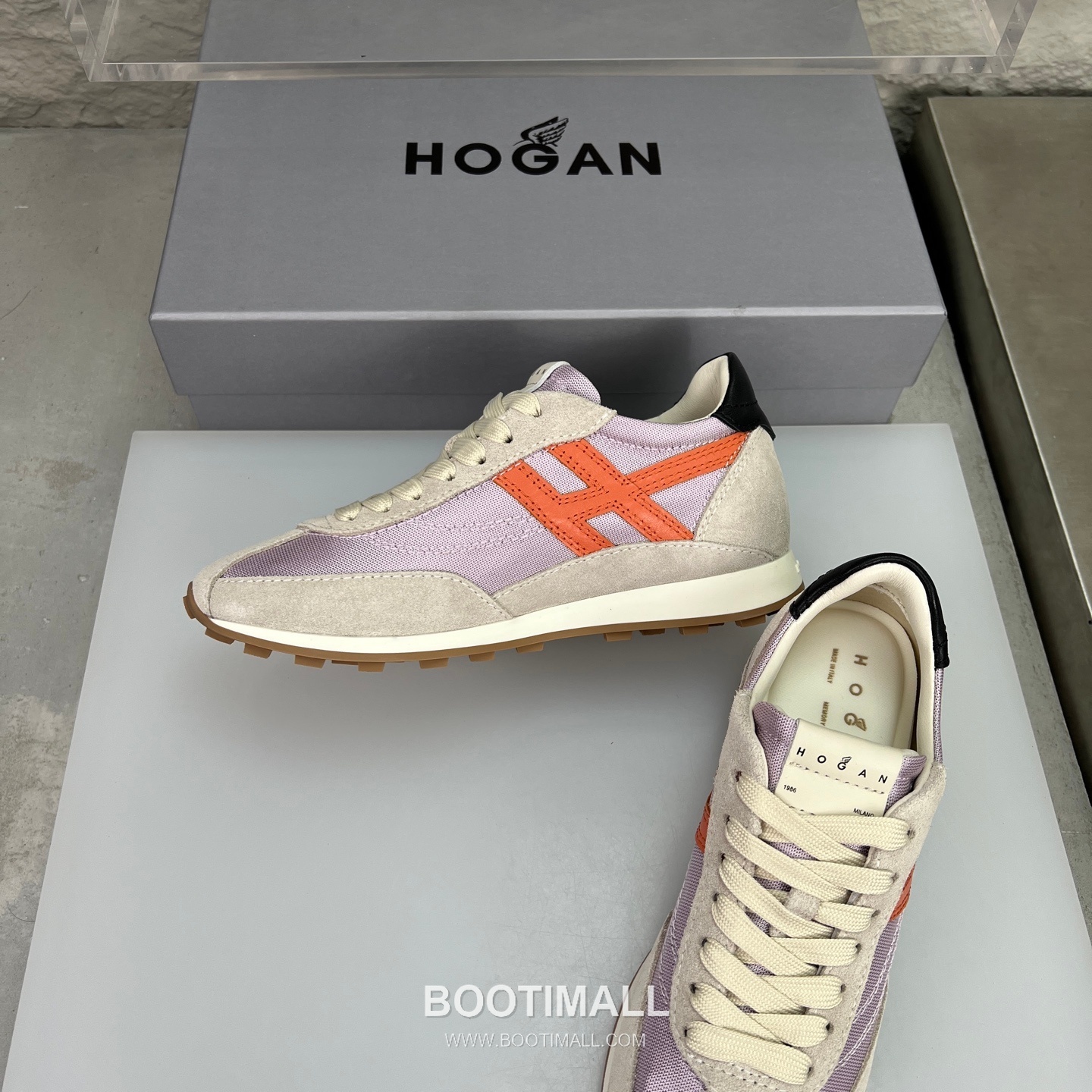Hogan Calfskin Suede Low Sneakers with Lace-Up Platform Detail 호간 카프스킨 스웨이드 로우 스니커즈 레이스업 플랫폼 디테일 5.6cm 5