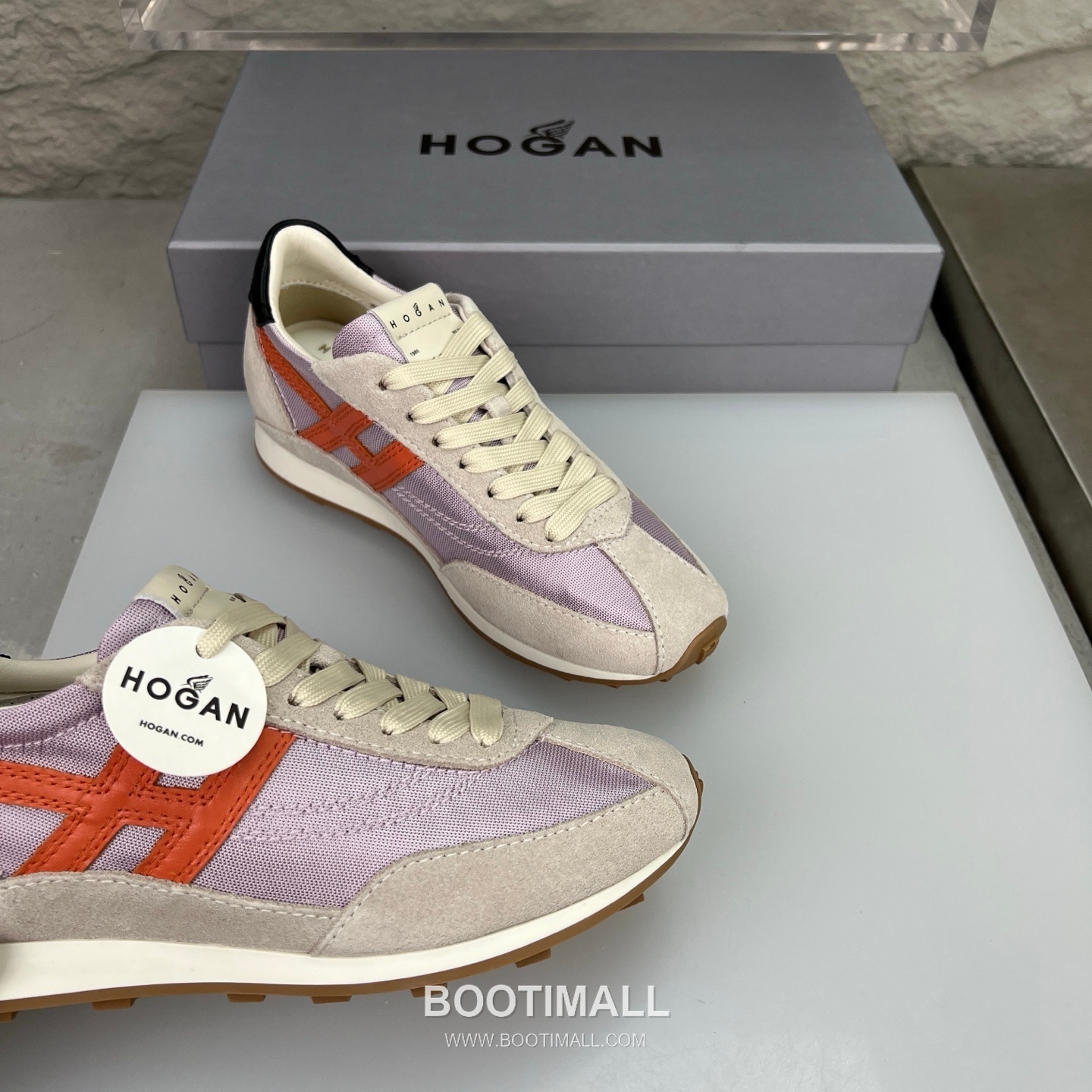 Hogan Calfskin Suede Low Sneakers with Lace-Up Platform Detail 호간 카프스킨 스웨이드 로우 스니커즈 레이스업 플랫폼 디테일 5.6cm 6