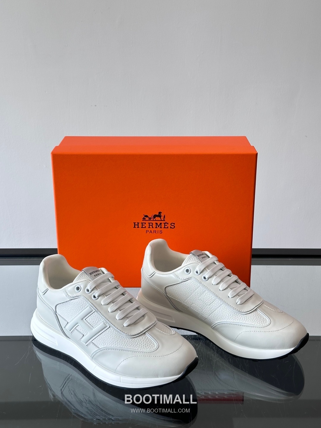 Hermes Calfskin Mesh Low Sneakers with H Logo Detail 에르메스 카프스킨 메쉬 로우 스니커즈 H 로고 디테일 4.5cm 5