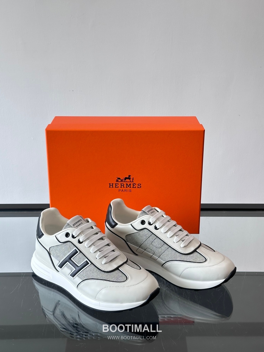 Hermes Calfskin Mesh Low Sneakers with H Logo Detail 에르메스 카프스킨 메쉬 로우 스니커즈 H 로고 디테일 4.5cm 5