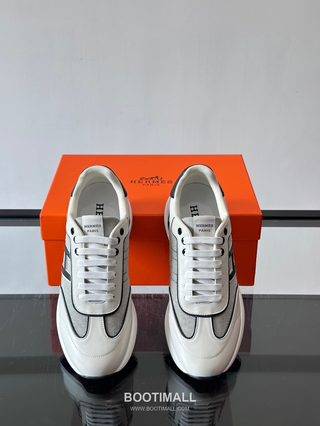 Hermes Calfskin Mesh Low Sneakers with H Logo Detail 에르메스 카프스킨 메쉬 로우 스니커즈 H 로고 디테일 4.5cm 6